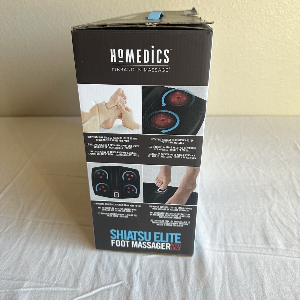 HoMedics Shiatsu Foot Massager with Heat Kneading‎ Massage FMS-255HJ Works EUC - Picture 4 of 12